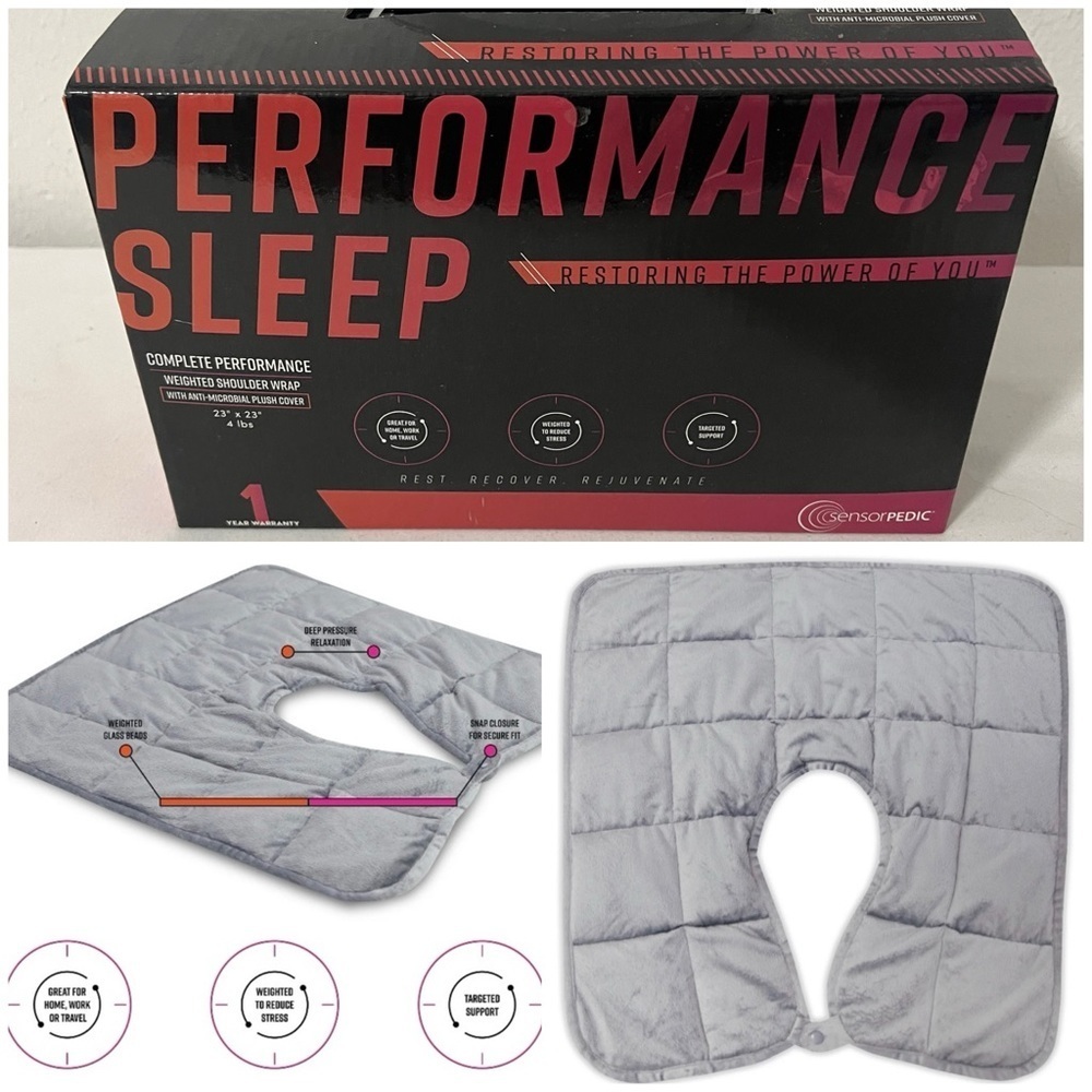 SensorPEDIC Performance Weighted Shoulder Wrap 4lb Stress Relief Anti Microbial